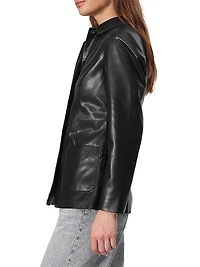 Drew Faux Leather Blazer