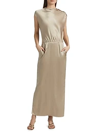 Double Silk Satin Dress