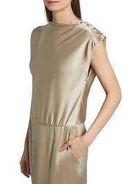 Double Silk Satin Dress