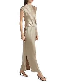 Double Silk Satin Dress