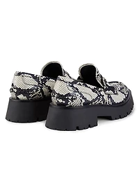 Carter Snake-Print Leather Loafers