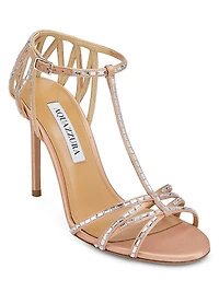 Forever More 105MM Crystal-Embellished Satin Sandals