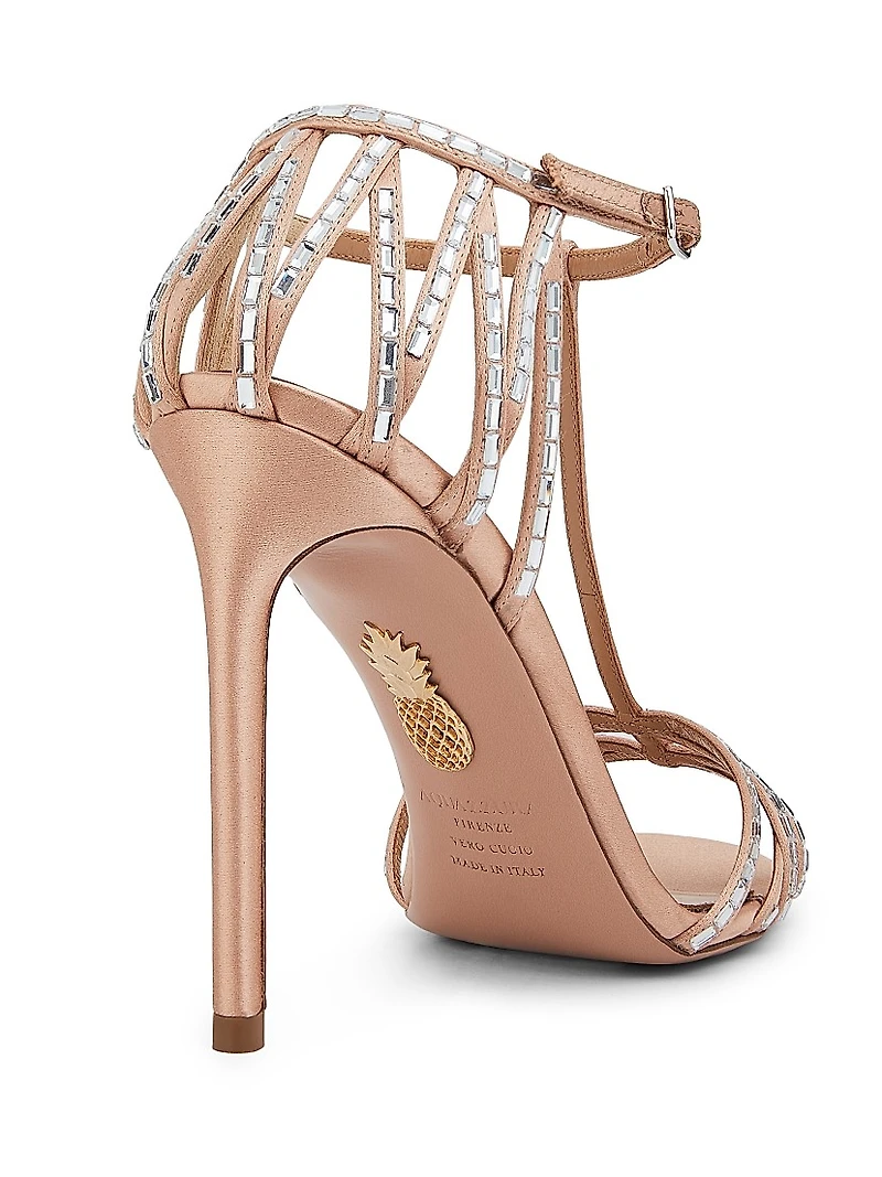 Forever More 105MM Crystal-Embellished Satin Sandals