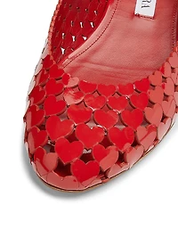 Amourose Perforated Patent Leather Flats