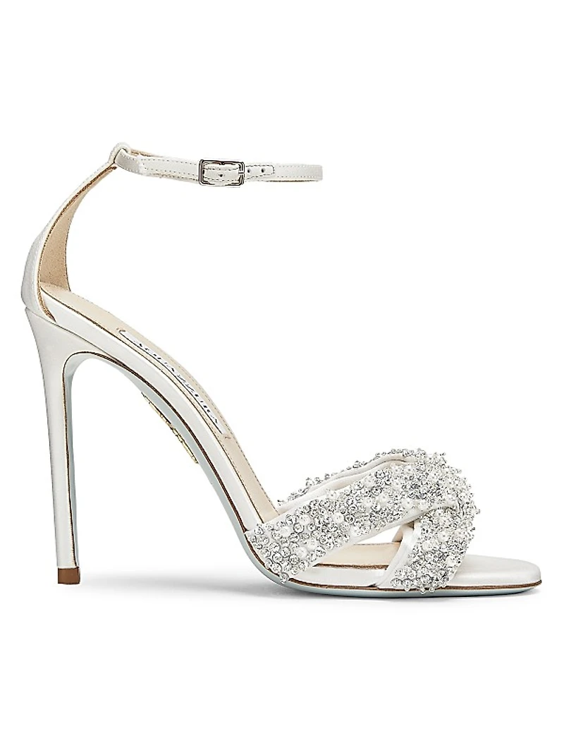 Melodie 105MM Embellished Satin Sandals