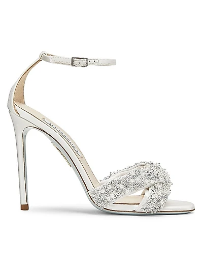 Melodie 105MM Embellished Satin Sandals