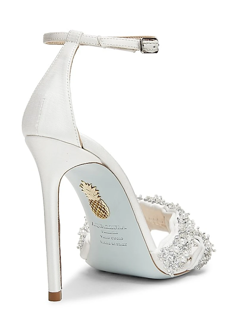 Melodie 105MM Embellished Satin Sandals