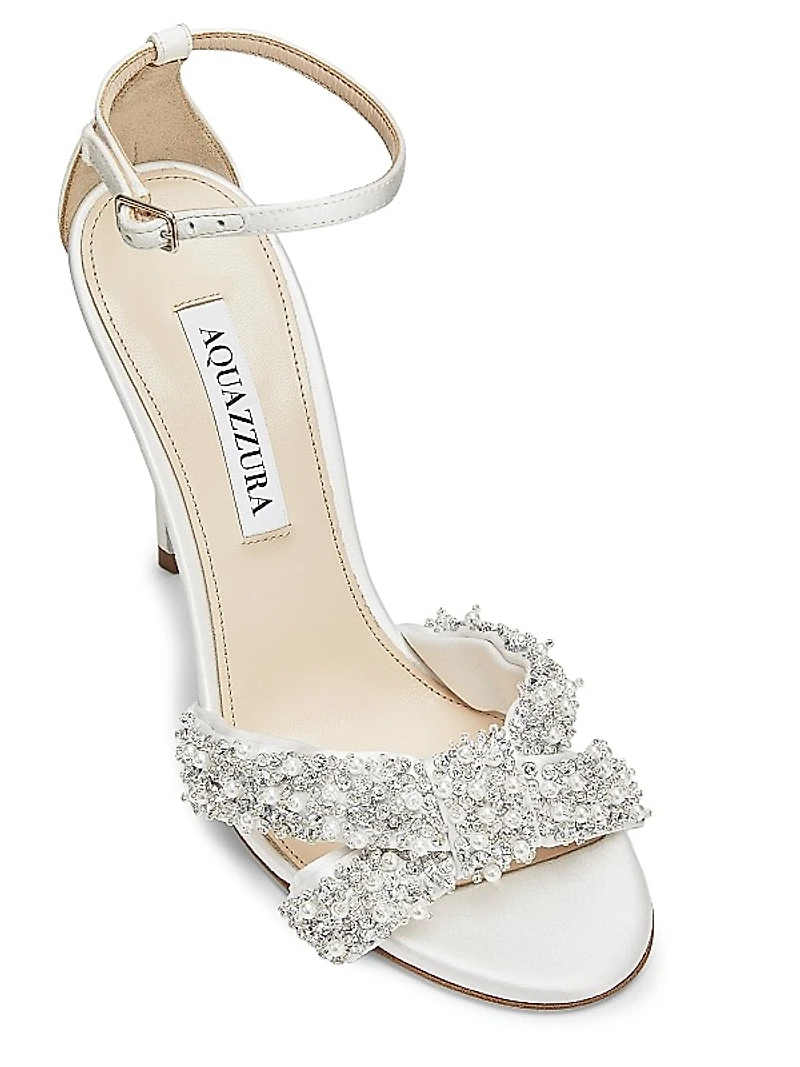 Melodie 105MM Embellished Satin Sandals