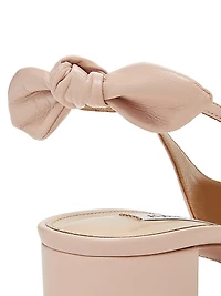 Very Bow-Tie Leather Slingback Pumps