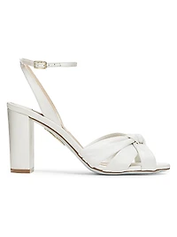 Nina 85MM Knotted Satin Sandals
