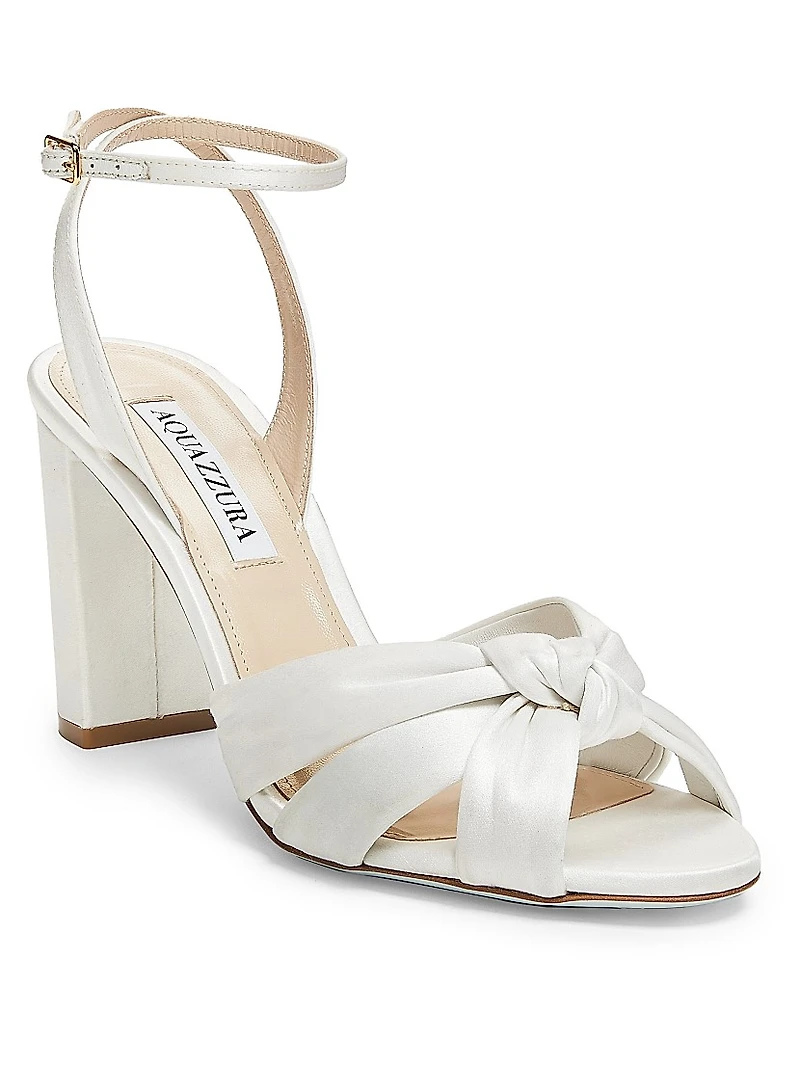 Nina 85MM Knotted Satin Sandals