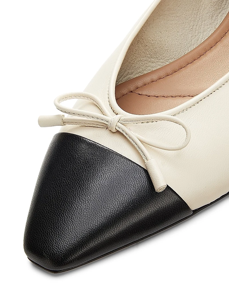 Gioia Colorblocked Leather Flats