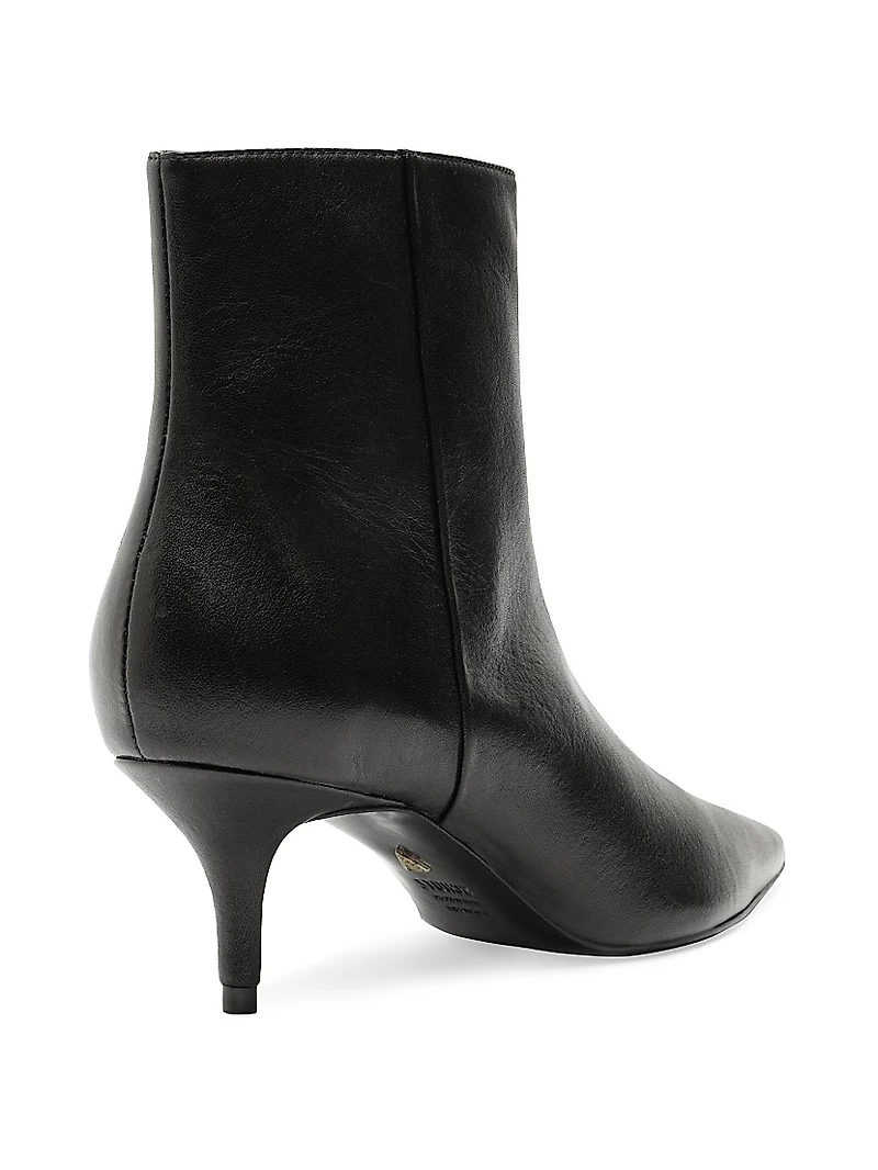 Mikki Mid 65MM Leather Stiletto Booties