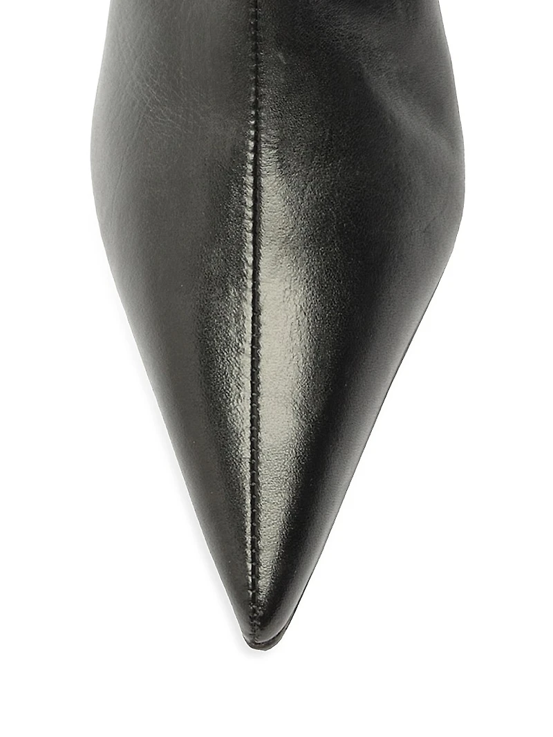Mikki Mid 65MM Leather Stiletto Booties