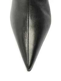 Mikki Mid 65MM Leather Stiletto Booties