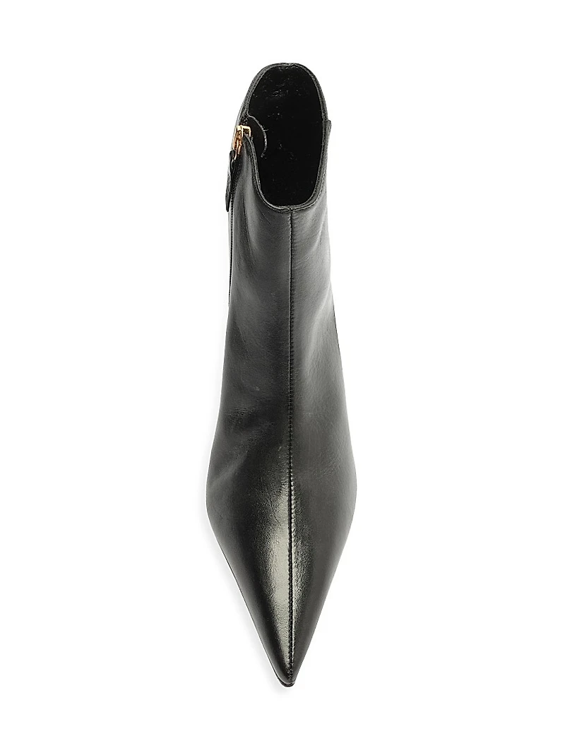 Mikki Mid 65MM Leather Stiletto Booties