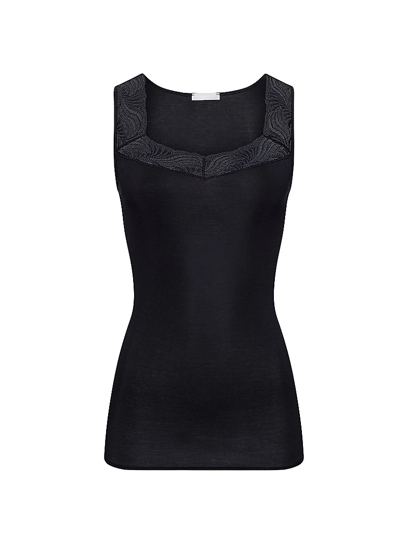 Cotton Delight Lace-Trim Tank