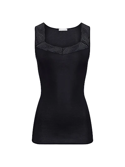 Cotton Delight Lace-Trim Tank