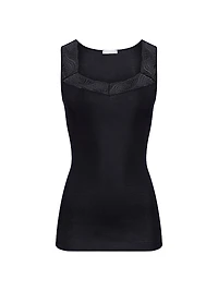 Cotton Delight Lace-Trim Tank