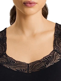 Cotton Delight Lace-Trim Tank