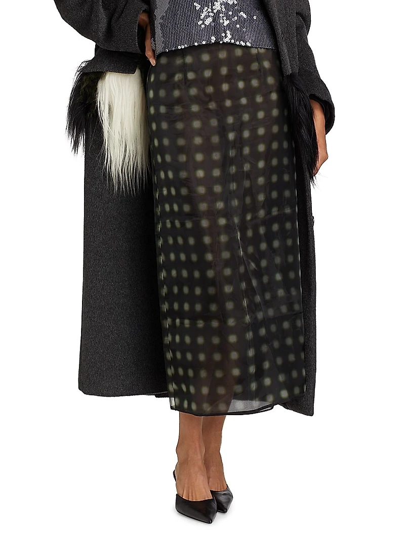 Dia Printed Chiffon Midi-Skirt