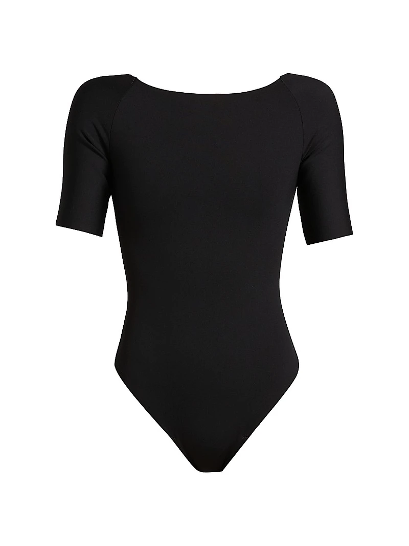 Neoprene Boatneck Bodysuit