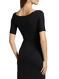 Neoprene Boatneck Bodysuit