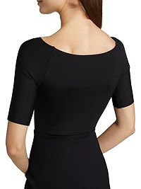 Neoprene Boatneck Bodysuit