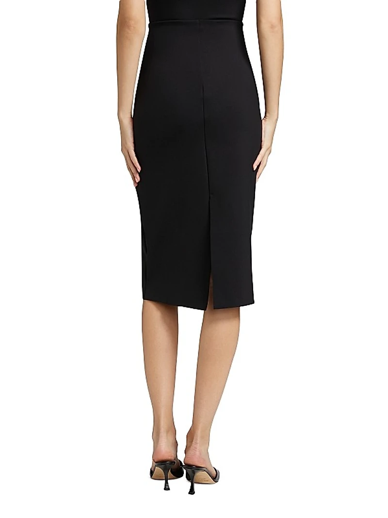 Neoprene Midi-Skirt