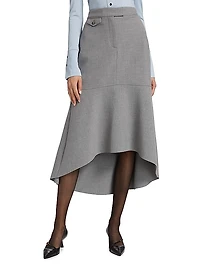 Nicolette High-Low Midi-Skirt