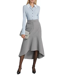 Nicolette High-Low Midi-Skirt