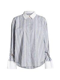 Wesley Striped Linen-Blend Long-Sleeve Shirt