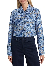 Marc Abstract Crop Button-Up Jacket