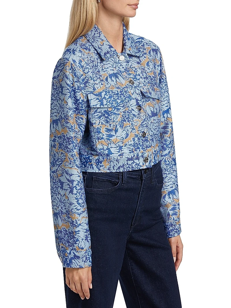 Marc Abstract Crop Button-Up Jacket
