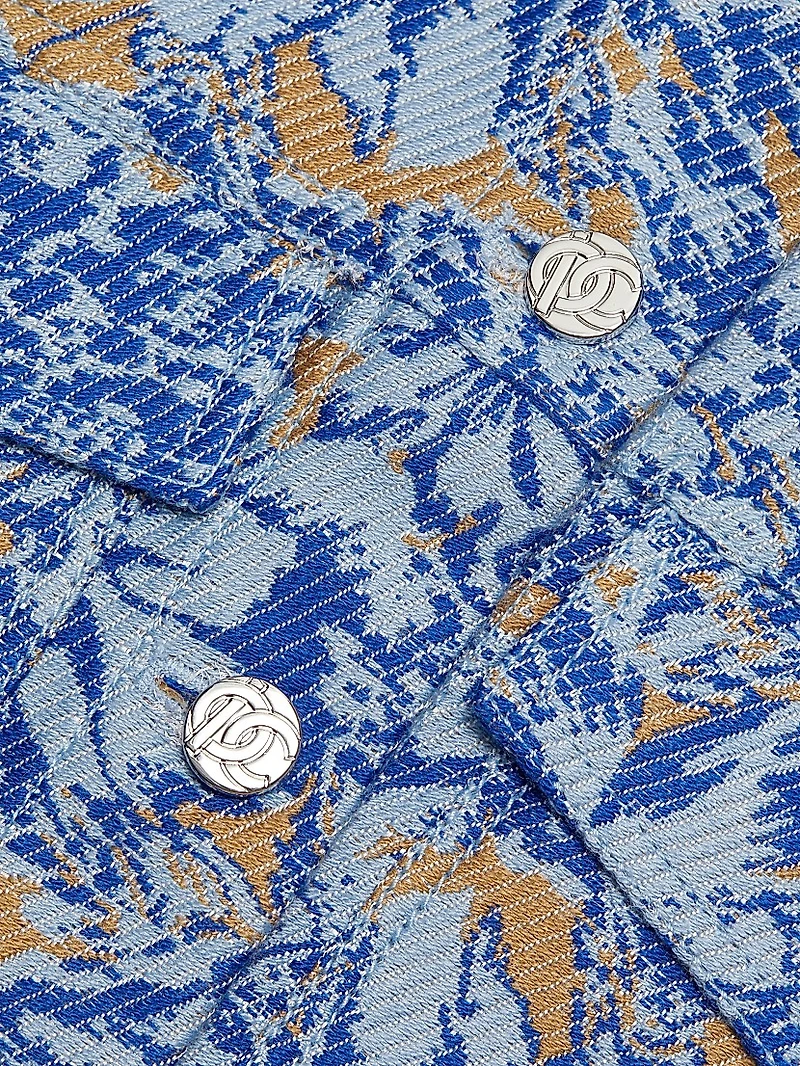 Marc Abstract Crop Button-Up Jacket