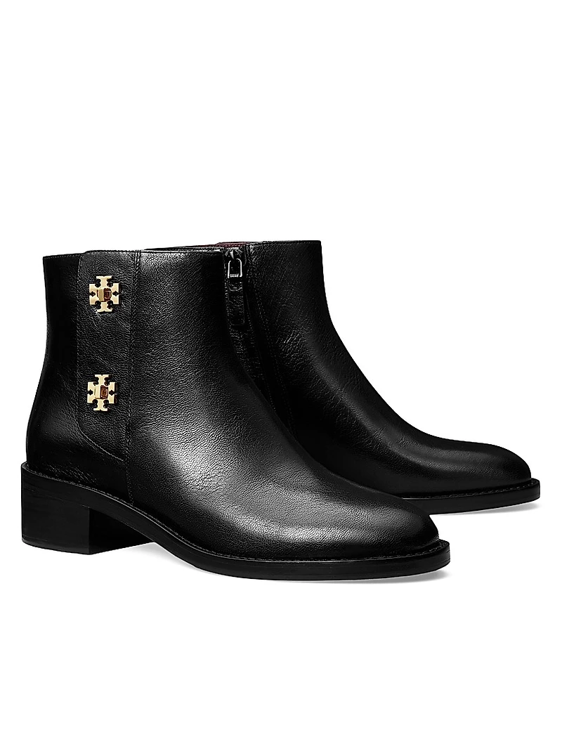 T-Lock Leather Ankle Boots