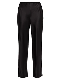 Gale Satin High-Rise Bias Pants