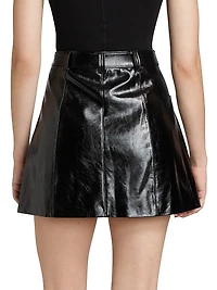 Tade Patent Faux Leather Miniskirt