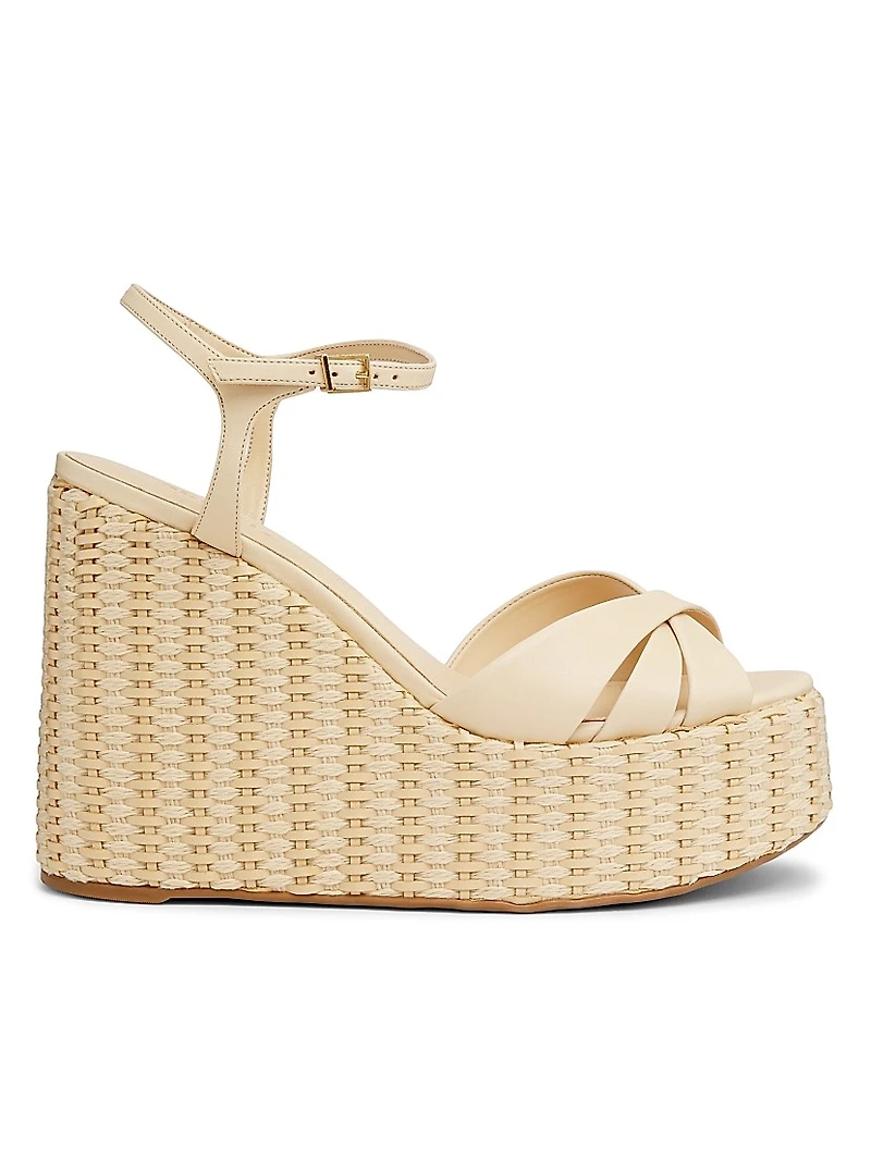 Keefa 125MM Leather Platform Wedge Sandals