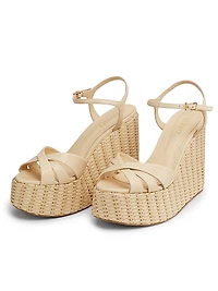 Keefa 125MM Leather Platform Wedge Sandals