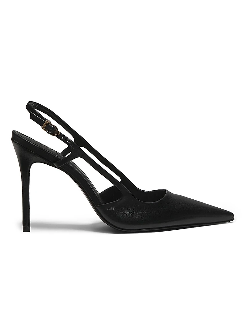 Boris 100MM Leather Slingback Pumps