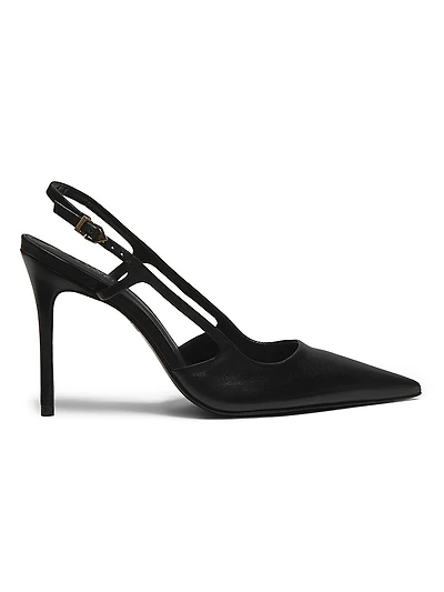 Boris 100MM Leather Slingback Pumps