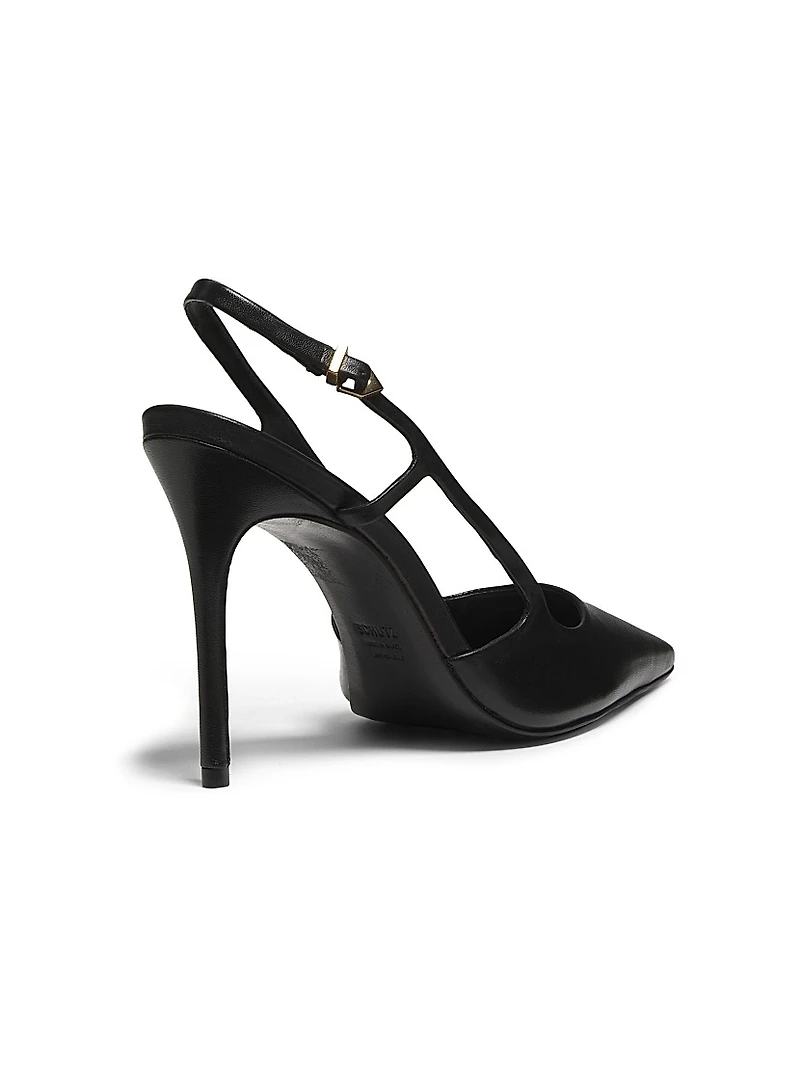 Boris 100MM Leather Slingback Pumps
