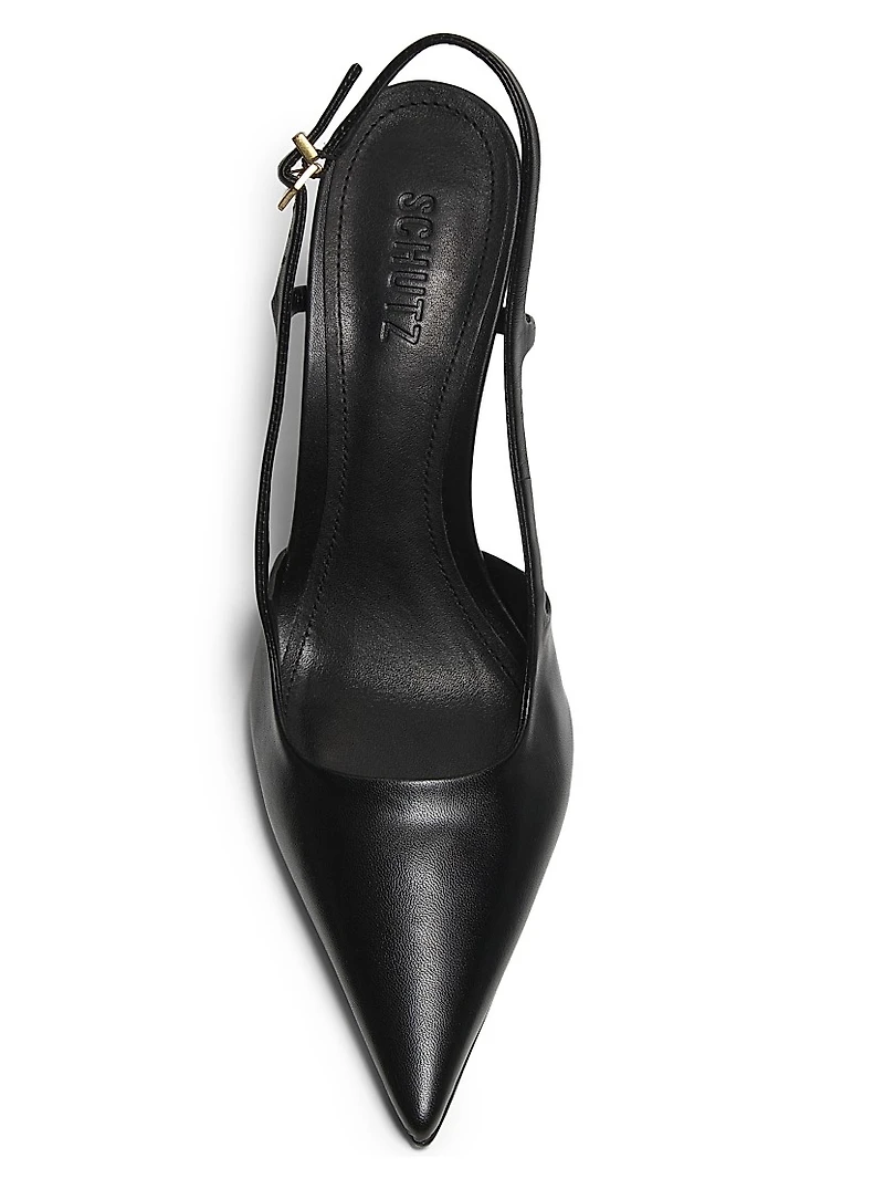Boris 100MM Leather Slingback Pumps
