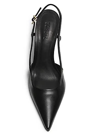 Boris 100MM Leather Slingback Pumps