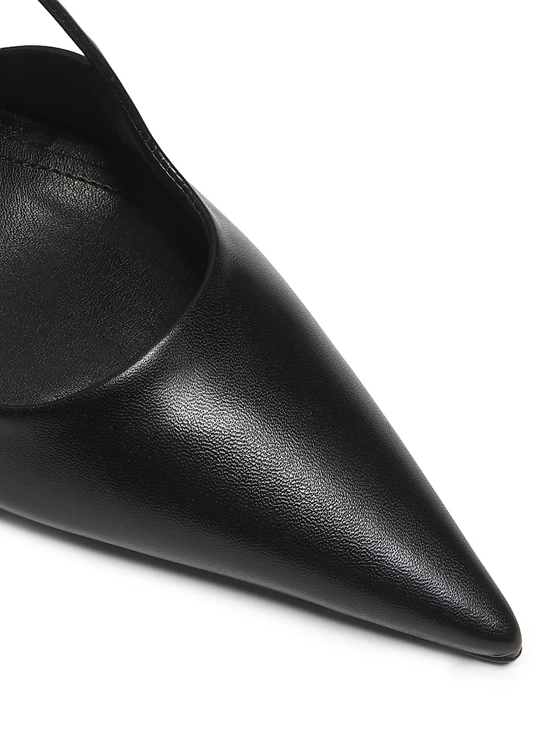 Boris 100MM Leather Slingback Pumps