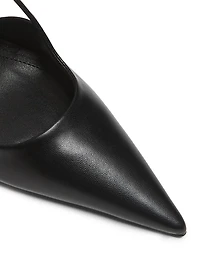 Boris 100MM Leather Slingback Pumps