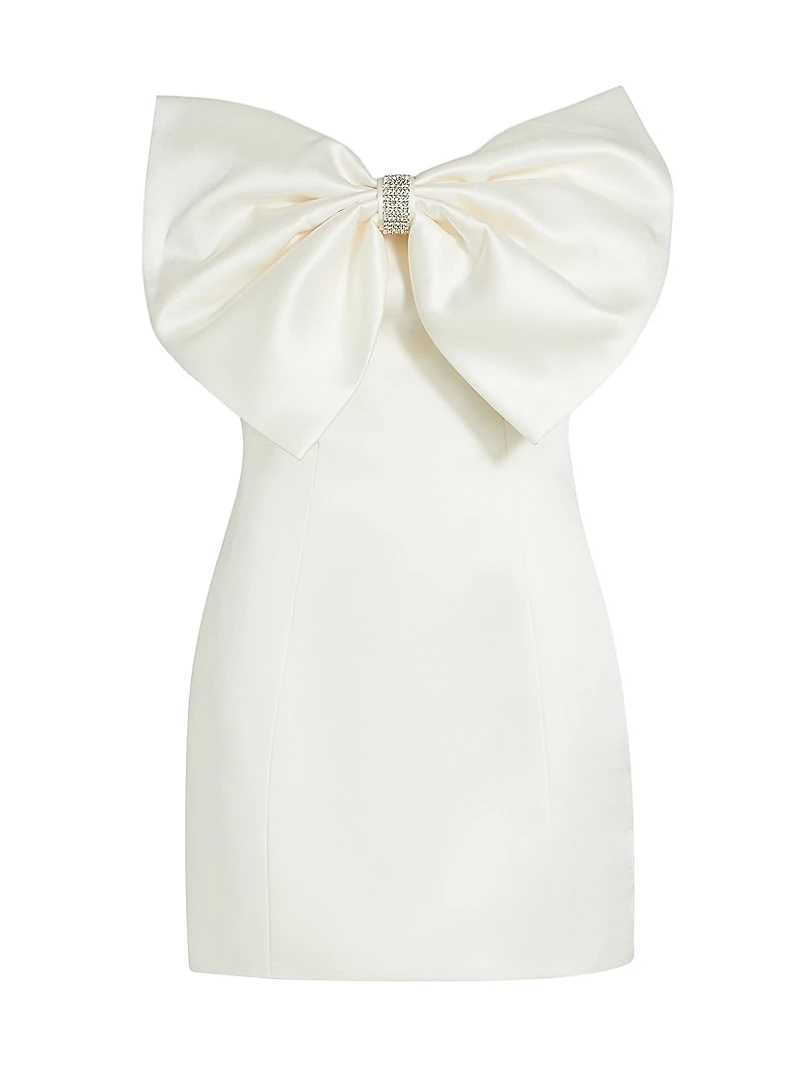 Evie Bow Satin Minidress