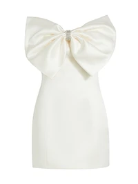 Evie Bow Satin Minidress