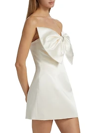 Evie Bow Satin Minidress